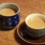 chia tea with coconut milk in mugs