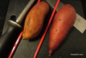 Hasselback Sweet Potatoes Step 1
