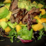 healthy hedonist salad recipe steak salad mango avocado