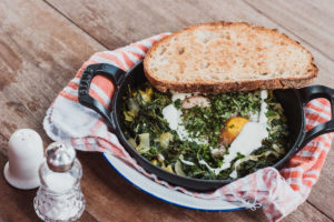 Cast Iron Skillet in use
