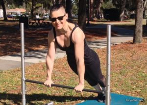 Raised Pushup At The Park