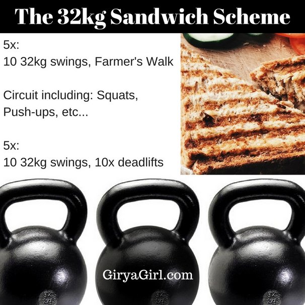32kg Sandwich Workout Fun, Strength, and Power GiryaGirl.com
