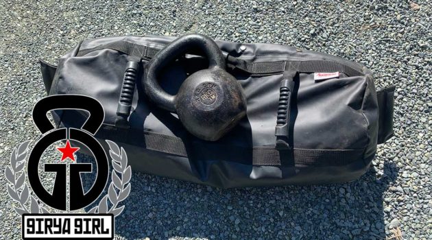 GiryaGirl.com Sandbag and kettlebell challenge workout January 2020