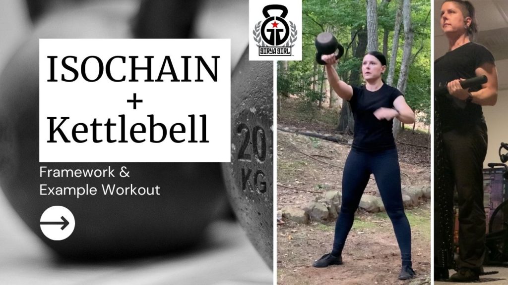 Weaving ISOCHAIN Isometric Strength Training Into Kettlebell Workout | GiryaGirl.com