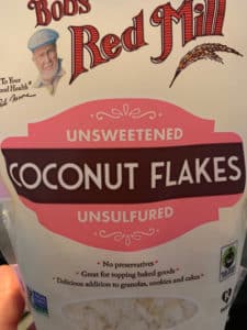 Bag of Bob's Red Mill Coconut Flakes