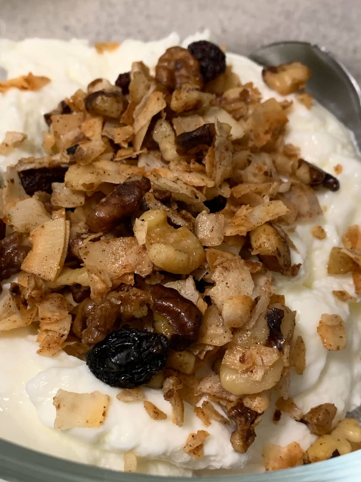 Serving suggestion - grain free granola on home made Greek yogurt