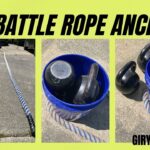 DIY Battle Rope Anchor Decorative Lead Image with kettlebells, rope, bucket