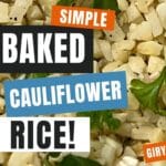 baked cauliflower rice with herbs - recipe