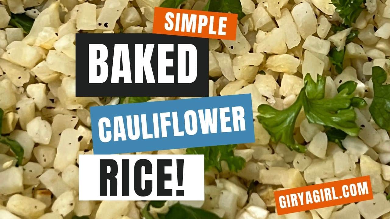 baked cauliflower rice with herbs - recipe