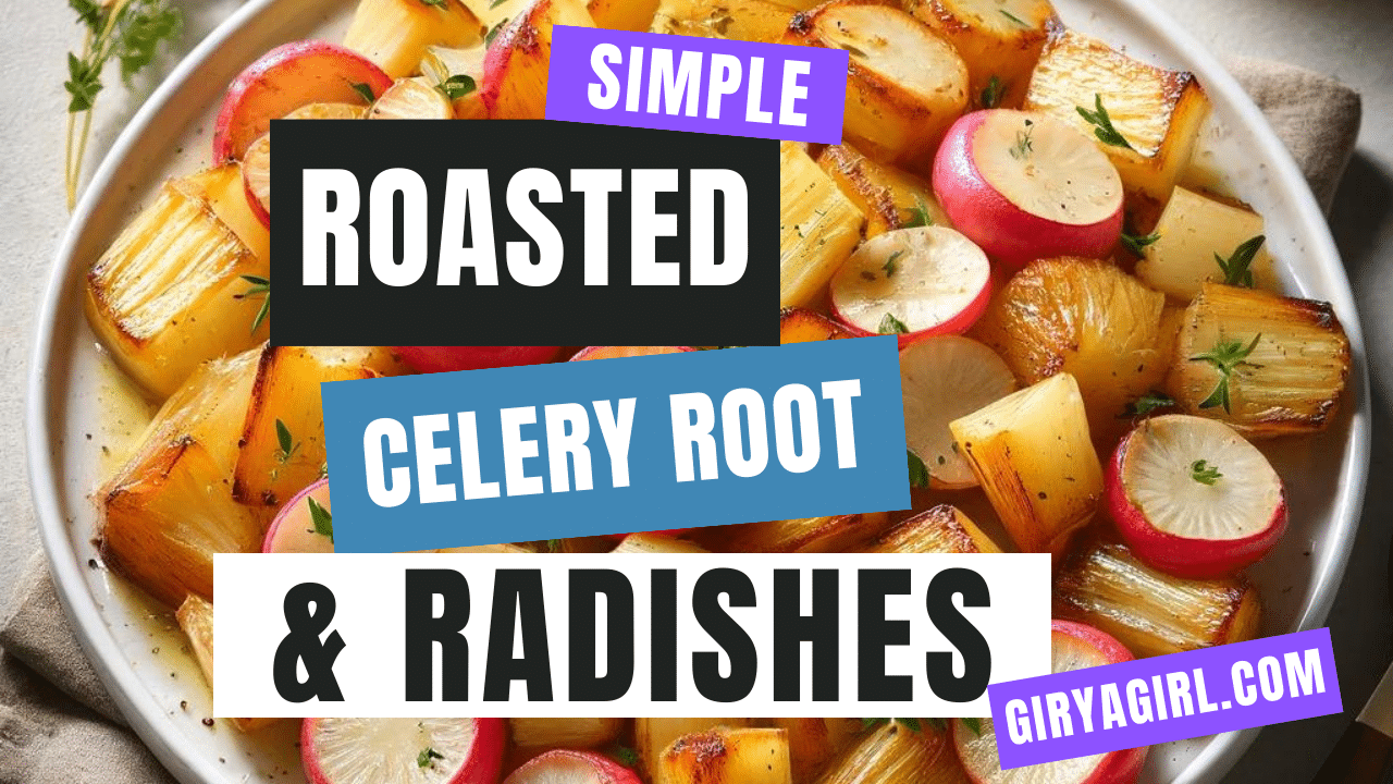 Lead image for the Simple Roasted Celery Root and Radishes Low Carb Side dish