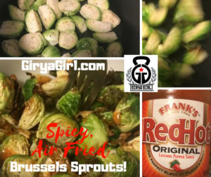 Spicy Air Fried Brussels Sprouts