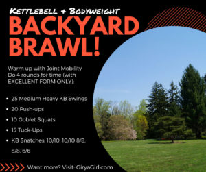 Backyard Brawl workout for kettlebells and bodyweight
