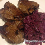 lamb chops with red cabbage
